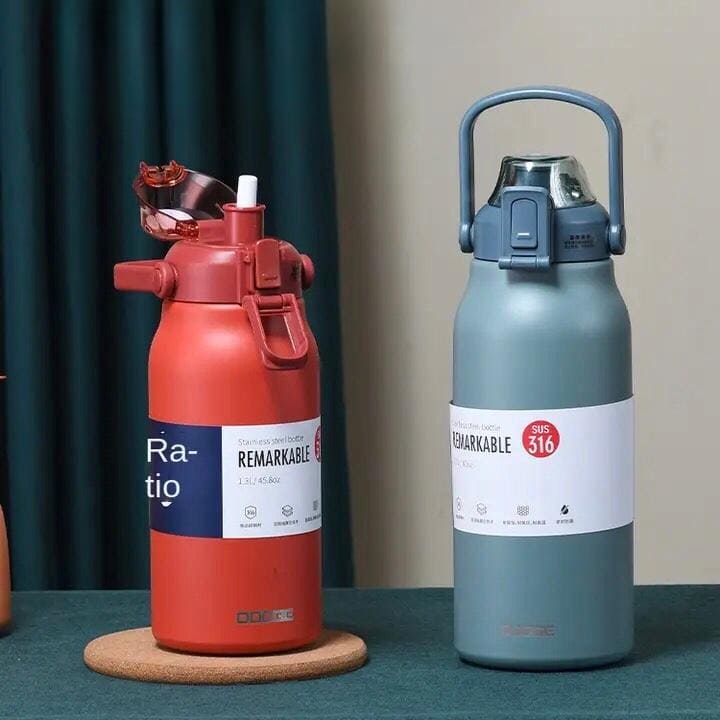 Large Belly Thermal Thermos, Portable High Capacity Vacuum Sport Thermal Bottle, Double Wall Stainless Steel Vacuum Water Bottle, Vacuum Insulated Beverage Container For Outdoor Large Belly Thermal Thermos, Portable High Capacity Vacuum Sport Thermal Bottle, Double Wall Stainless Steel Vacuum Water Bottle, Vacuum Insulated Beverage Container For Outdoor